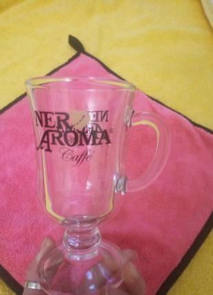 Скляна чашка, стакан фірми neroaroma для кави, глінтвейну тощо2 фото