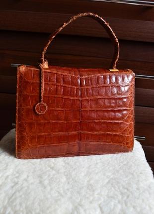 Lopez crocodile bag сумка зі шкіри крокодила. ексклюзив вінтаж аргентину.7 фото