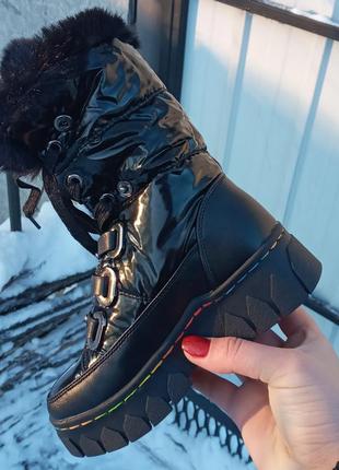 😍шикарні зимові черевички для модниць💗2 фото
