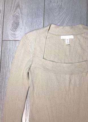 Кофта в рубчик h&m з квадратним вирізом 4