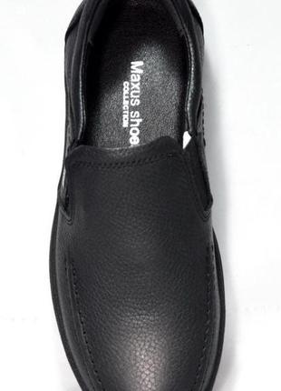Туфли мужские из натуральной кожи, черные размеры 39, 40, 42, 43 maxus 190017 фото