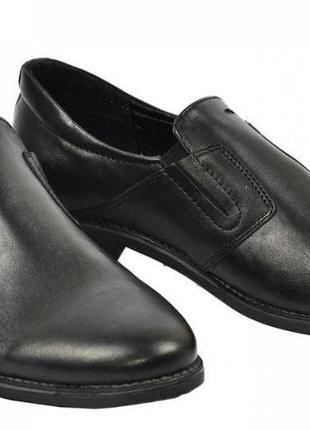 Туфли мужские, баталы из натуральной кожи, черные. размер 46 - стопа 30 сантиметров. maxus 25.3 фото