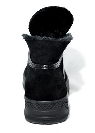 Кроссовки подростковые brave зимние, на меху, из натуральной замши, черные. размеры 39, 40, 41, 42, 43, 44.5 фото