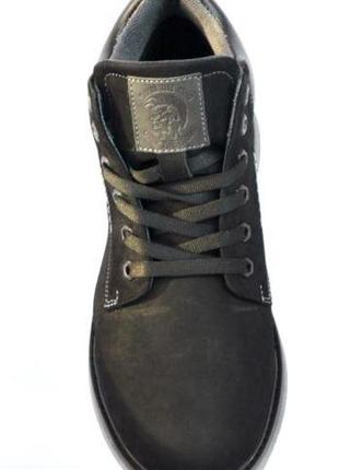 Бонус + демисезонные мужские кроссовки из натуральной кожи, на флисе, черные. размеры 39 и 42. brave 105009.7 фото