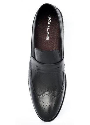 Классические мужские туфли броги - лоферы из натуральной кожи. размеры 40, 42, 43. egoline ca029.