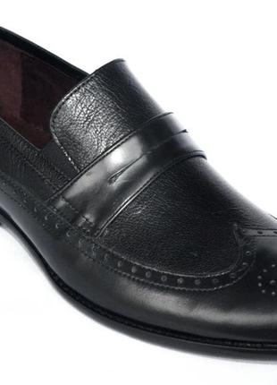 Классические мужские туфли броги - лоферы из натуральной кожи. размеры 40, 42, 43. egoline ca029.3 фото