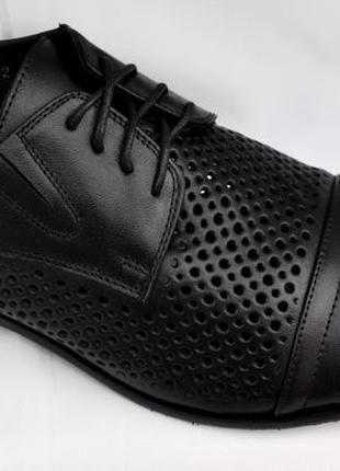 Распродажа. летние мужские туфли из натуральной кожи. размеры 42, 43, 44. patriot 14l277.2 фото