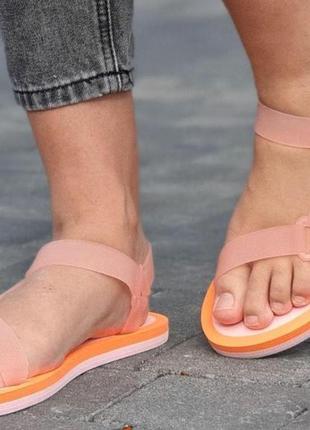 Спортивные женские босоножки, сандали restime оранжевые на липучке. размеры 36, 37, 38, 39, 40, 41.2 фото