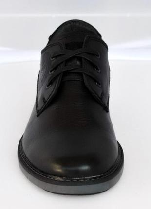Кросівки чоловічі осінні з натуральної шкіри, чорні  розміри 40, 42, 43, 44, 45  maxus 17o0053 фото