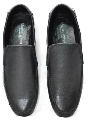Туфли демисезонные мужские maxus, из натуральной кожи, черные. размеры 40, 43, 44, 457 фото