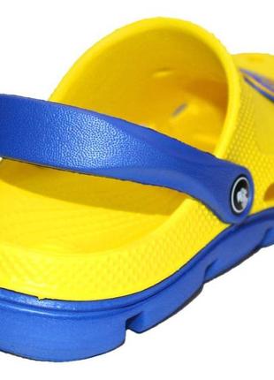 Крокси, сабо, босоніжки жовті / синя підошва  розміри 37, 38, 39, 40, 41  joam 1163914 фото