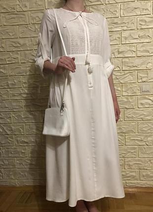 Платье миди из натуральной ткани