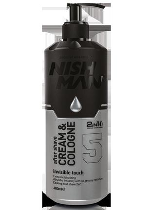 Крем-одеколон 2в1 инвизибл тач nishman after shave cream + cologne 2in1 400мл