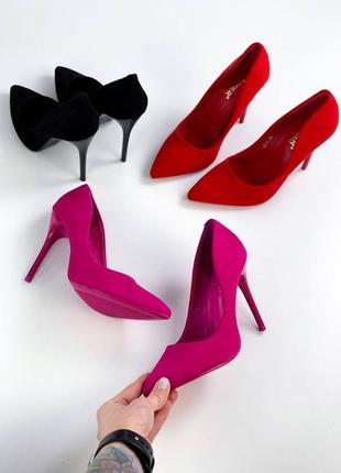 Туфли женские нарядные экозамш