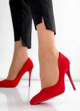 Туфли женские нарядные экозамш