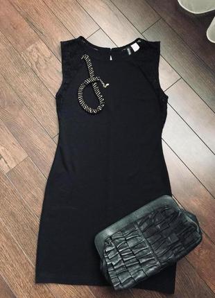 Стильное "маленькое черное платье", h&m, размер м/с
