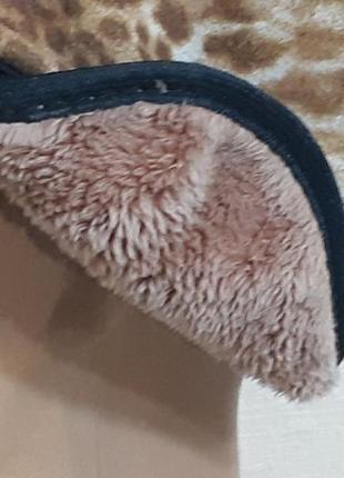 Кепка женская зимняя. коричневый дубляж с меховой подкладкой и ушами.3 фото