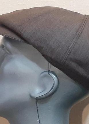 Кепка восьмиклинка демисезонная суконная с ушами светло--коричневая