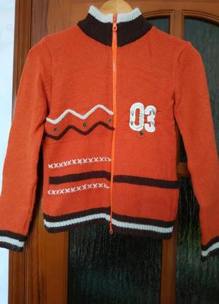 Нова тепла кофта светр на блискавці під шию