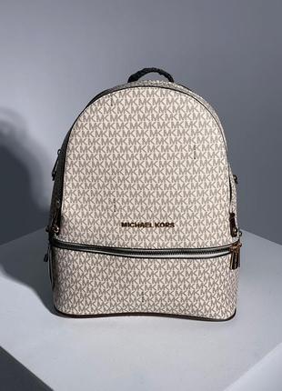 Женские бежевый рюкзак с широкими лямками michael kors 🆕 рюкзак з карманом