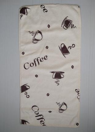 Полотенце кухонное coffee микрофибра молочный 46*251 фото
