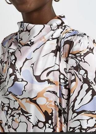 Шикарное платье в винтажном стиле river island абстракция принт3 фото