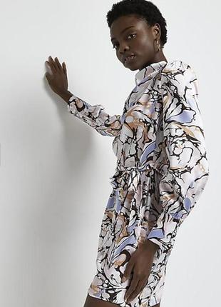Шикарное платье в винтажном стиле river island абстракция принт2 фото
