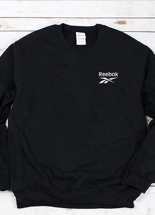 Жіночий осінній світшот лонгслів кофта reebok рібок чорний