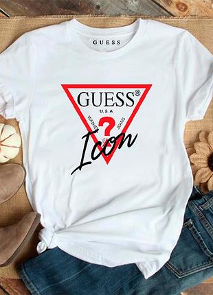 Женская футболка guess белая гесс