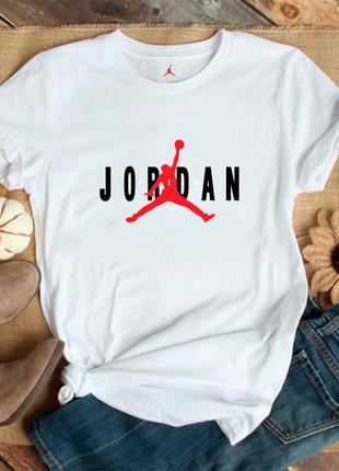 Женская футболка jordan белая джордан