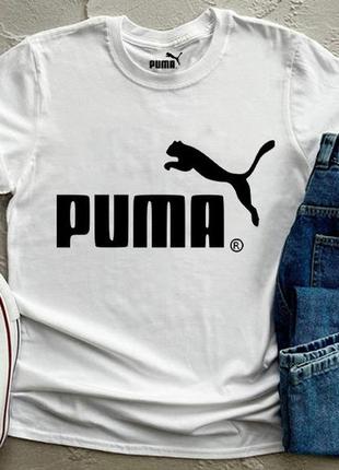 Чоловіча футболка puma біла пума1 фото