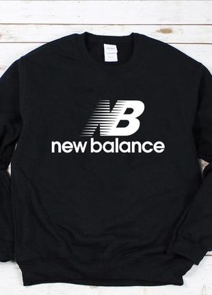 Женский осенний свитшот лонгслив кофта new balance нью беланс чёрный