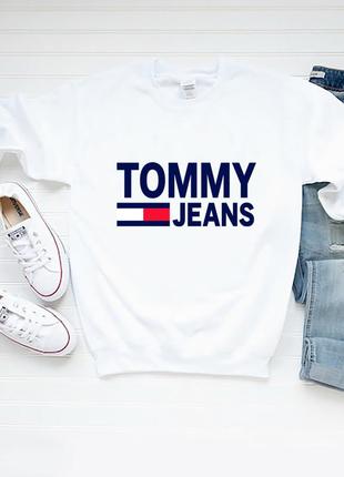 Жіночий світшот лонгслів кофта tommy jeans томми джінс білий