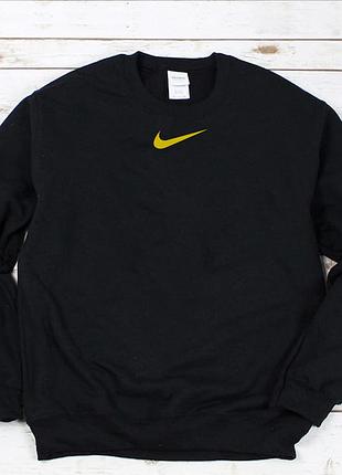 Женский осенний свитшот лонгслив кофта nike найк чёрный