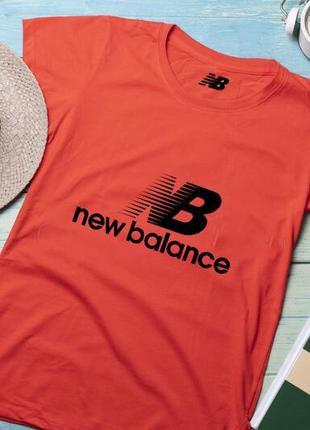 Женская футболка new balance нью беланс красная