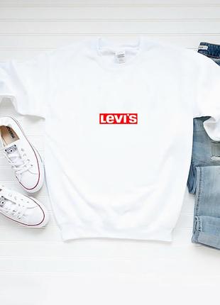 Женский свитшот лонгслив кофта levis левис белый