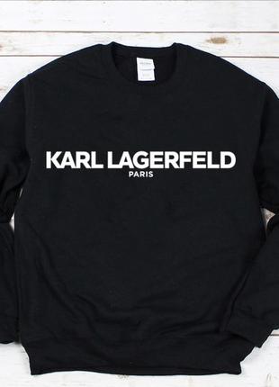 Женский осенний свитшот лонгслив кофта karl lagerfeld карл лагерфельд чёрный