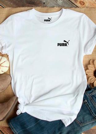 Женская футболка puma белая пума