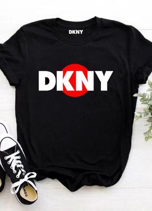 Женская футболка dkny чёрная дкну
