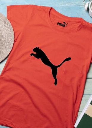 Женская футболка puma пума красная