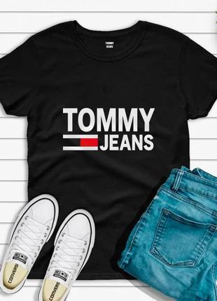 Мужская футболка tommy jeans томми джинс чёрная