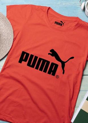 Женская футболка puma пума красная