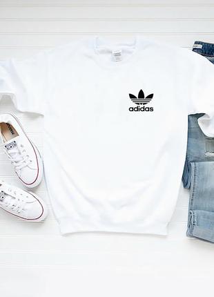 Жіночий світшот лонгслів кофта adidas адідас білий