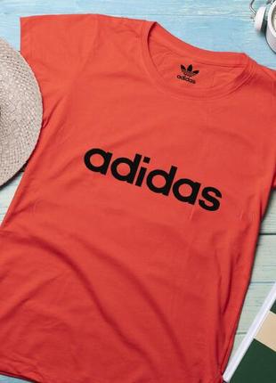 Женская футболка adidas адидас красная