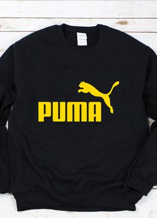 Женский осенний свитшот лонгслив кофта puma пума чёрный