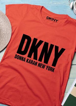 Женская футболка dkny дкну красная