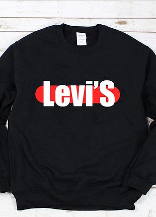 Женский осенний свитшот лонгслив кофта levis левис чёрный