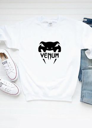 Мужской свитшот лонгслив кофта venum венум белый