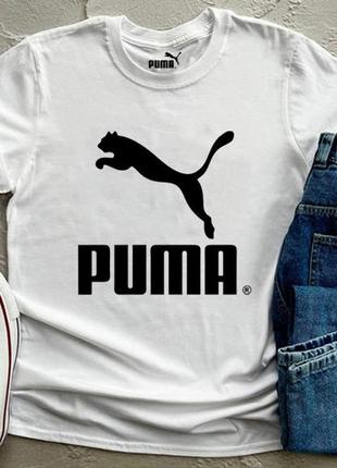 Чоловіча футболка puma біла пума1 фото