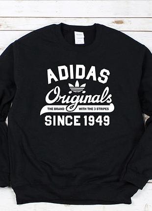 Женский осенний свитшот лонгслив кофта adidas адидас чёрный